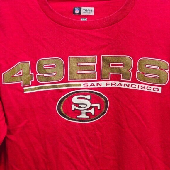 San Francisco 49ers Authentic NFL Team Apparel Red LS Size Medium - Picture 3 of 10